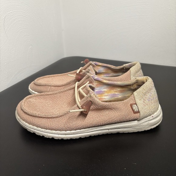Hey Dude Shoes - Hey Dude‎ WENDY Knit II Pink Salt Rose Slip On Shoes Loafer Women Size 7